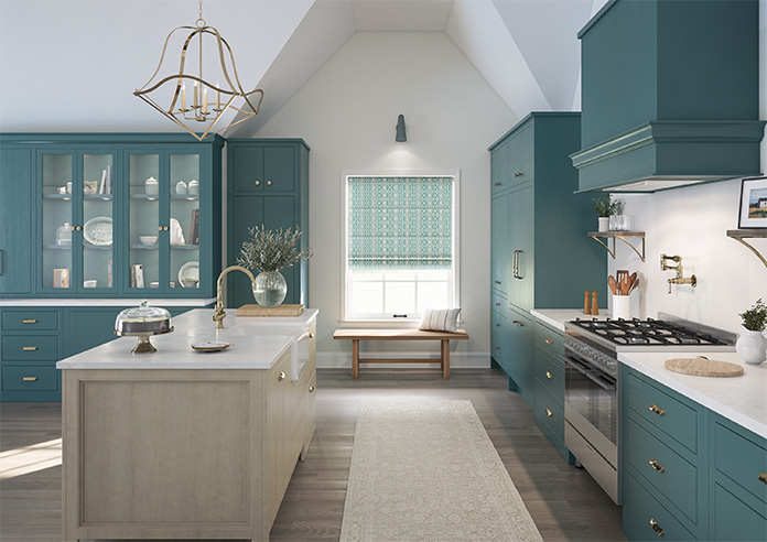 Opulent Scallop, Jade - Roman Blind - Image 8